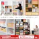 HomeTaste 多目的ラック マガジンラック(幅30cm)スリムでな本棚 CDやDVDラックにも|Retta-レッター ホワイト 収納 木製 大容量 RT-1830--WH【別送品】