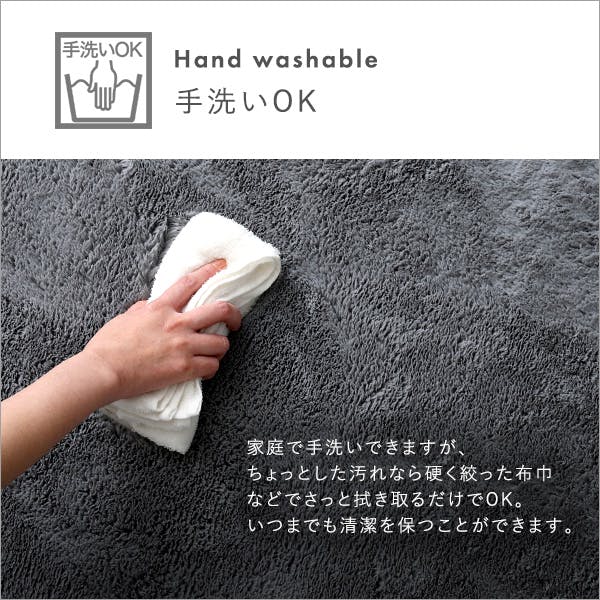 HomeTaste ふわふわシャギーラグ 200×300cm XLサイズ ライトグレー