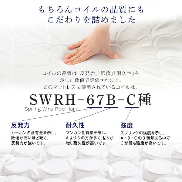 【マットレス】シングル 特許技術の圧縮梱包 ポケットコイル 高品質 体圧分散性 特許技術の圧縮梱包 ポケットコイルマットレス(シングル) : 通販