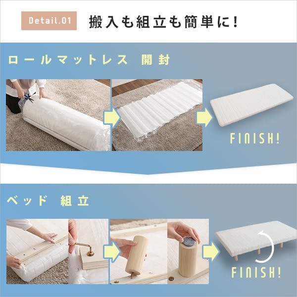 HomeTaste ウレタンロールマットレス【TERRDAM-テルダー】 シングル