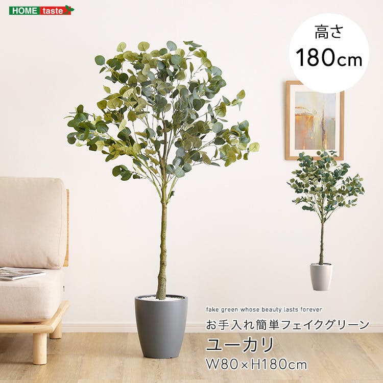 アーバン通商 お手入れ簡単フェイクグリーン ユーカリ Lサイズ(180cm) 観葉植物 ジョイント式 鉢付 SH-06-EUC-L--GY【別送品】