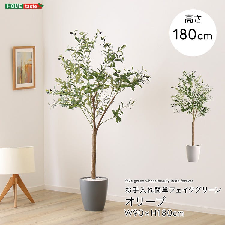 アーバン通商 お手入れ簡単フェイクグリーン オリーブ Lサイズ(180cm) 観葉植物 ジョイント式 鉢付 SH-06-OLV-L--IV【別送品】