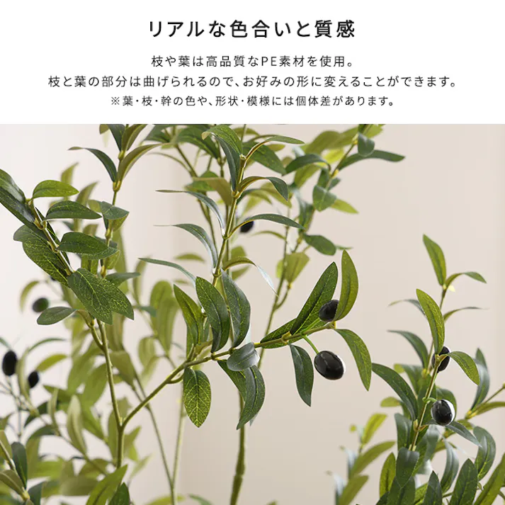アーバン通商 お手入れ簡単フェイクグリーン オリーブ Lサイズ(180cm) 観葉植物 ジョイント式 鉢付 SH-06-OLV-L--IV【別送品】