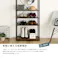 HomeTaste ヴィンテージ調 調節可能シューズラック付きハンガーラック ウォールナット ハンガーバー付きラック 可動棚シューズ収納 スリム63cm設計 VHRZ-3S--WAL【別送品】