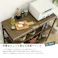 HomeTaste ヴィンテージ調 調節可能棚付き カウンター シャビーオーク シンプル設計 90cm幅キッチン収納 ゆとりスペース VKZ-90KC-T--SBO【別送品】