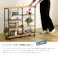 HomeTaste ヴィンテージ調 調節可能棚付きスリムワゴン 80cm シャビーオーク キャスター付き 小物収納 玄関OK VSWZ-80--SBO【別送品】