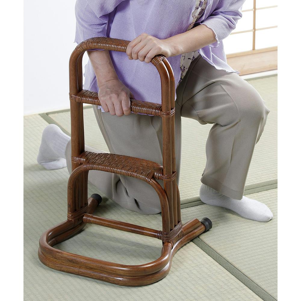 OVITAS 籐立上がり杖 36×38×60cm つかまり立ち 杖 籐家具 2600337【別送品】
