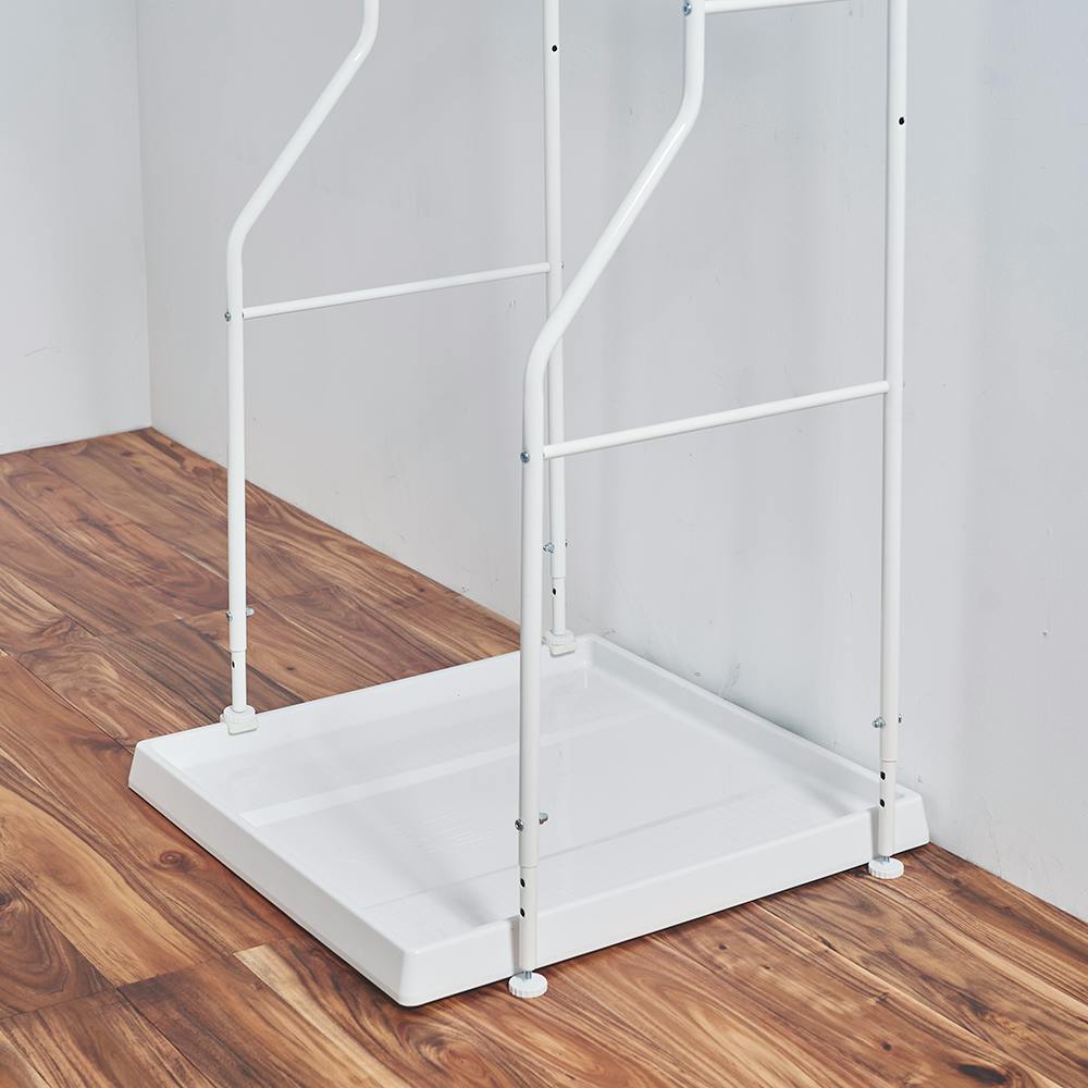 OVITAS カゴ付きランドリーラック 59.0～87.0×51.5×182.0～191.0cm