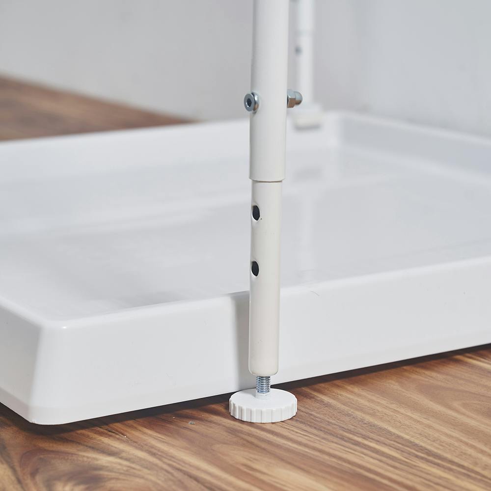 OVITAS ランドリーラック棚2段 59.0～87.0×51.5×182.0～191.0cm