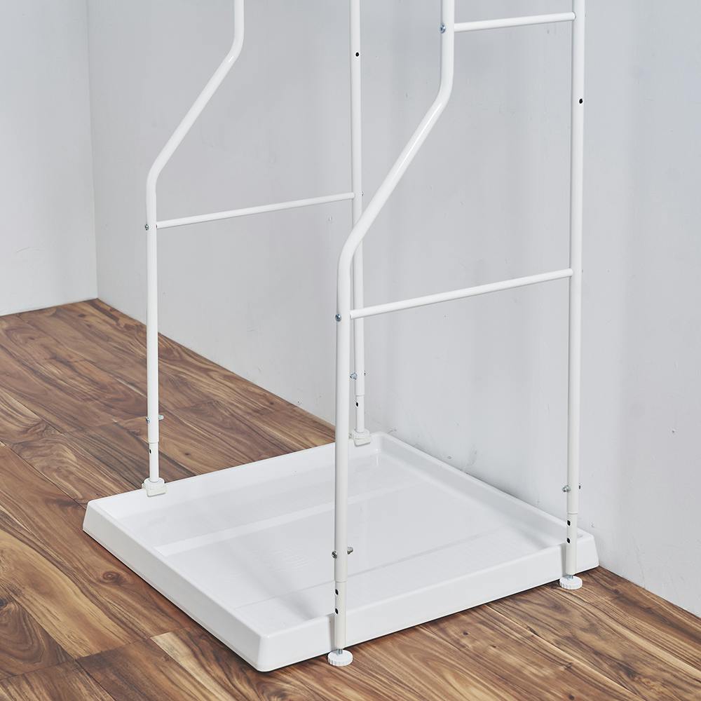 OVITAS ランドリーラック棚2段 59.0～87.0×51.5×182.0～191.0cm オール