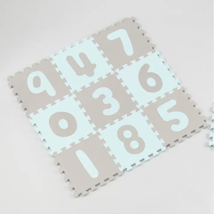 OVITAS パズルマット(ブルー) 32×32×1.3cm フロアマット キッズマット ベビーマット 2750103【別送品】