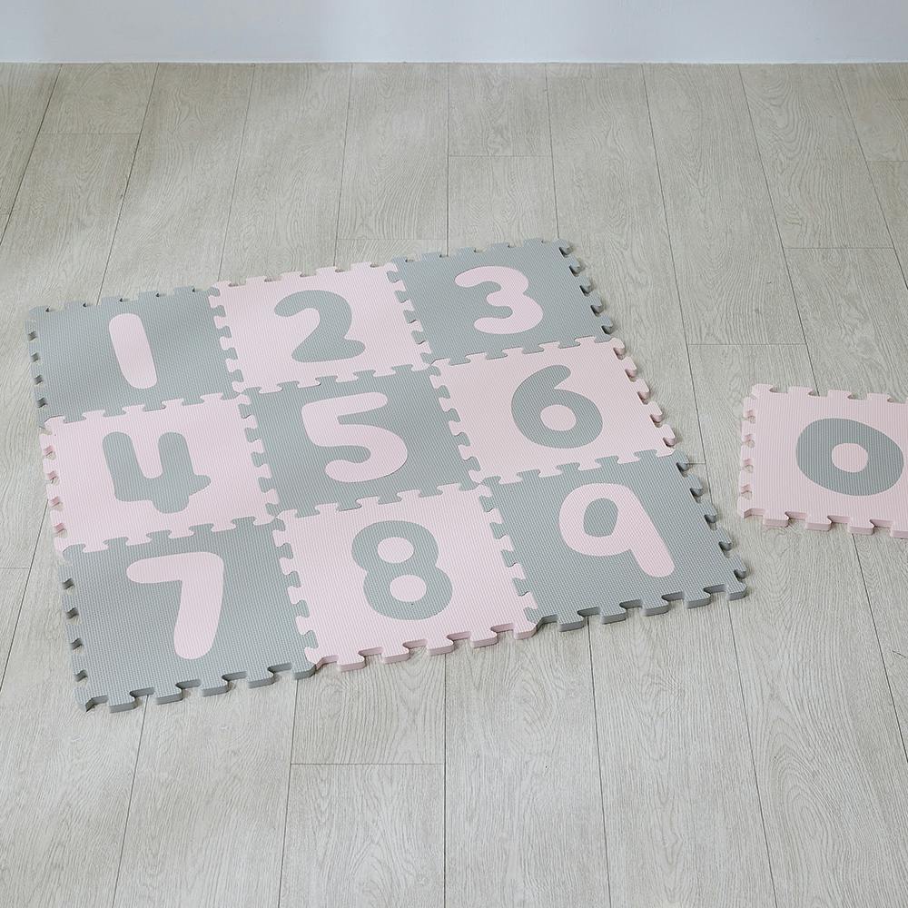 OVITAS パズルマット(ピンク) 32×32×1.3cm フロアマット キッズマット