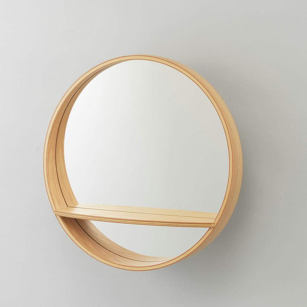 OVITAS 棚付ミラー 46×9.5×46cm 鏡 壁掛け おしゃれ 2750121【別送品