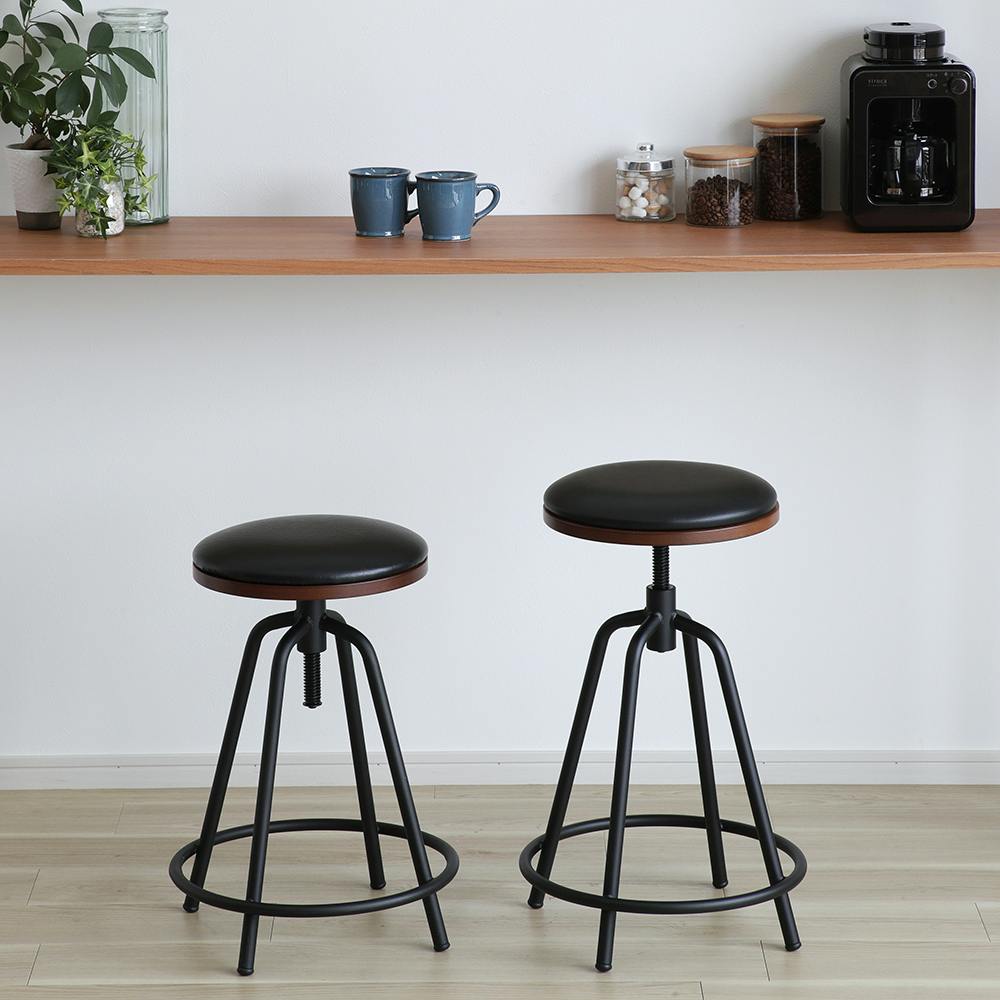 OVITAS カウンターチェア 37×37×52.5～60.0cm ハイスツール 椅子