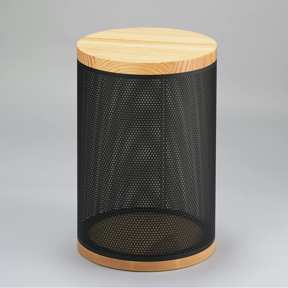 OVITAS 収納スツール(ブラック) 30×30×44.5cm 収納ボックス 椅子