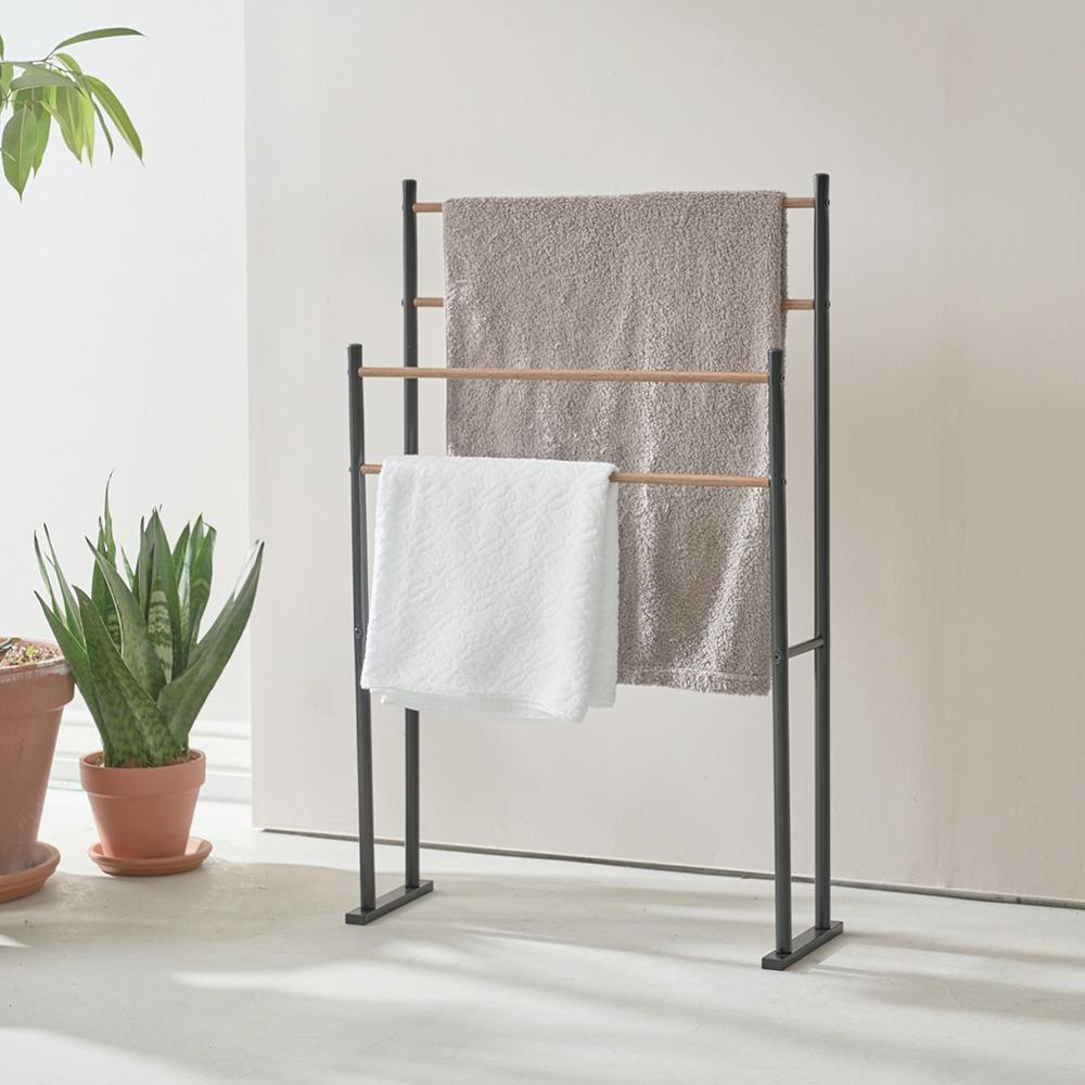 OVITAS タオルハンガー 58.5×20.5×91.5cm 収納 タオル掛け おしゃれ