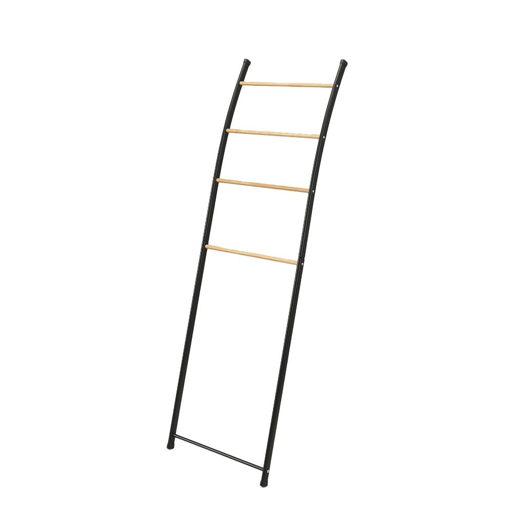 OVITAS 壁掛けハンガー 48×20×155cm ブラック 収納 タオルハンガー ハンガーラック 2680040【別送品】