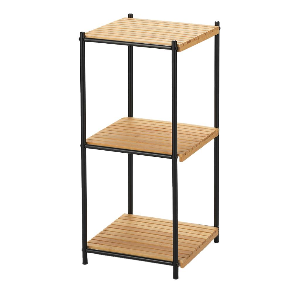 OVITAS 3段ラック 33×34×71.5cm ブラック 収納 棚 おしゃれ 2680056【別送品】