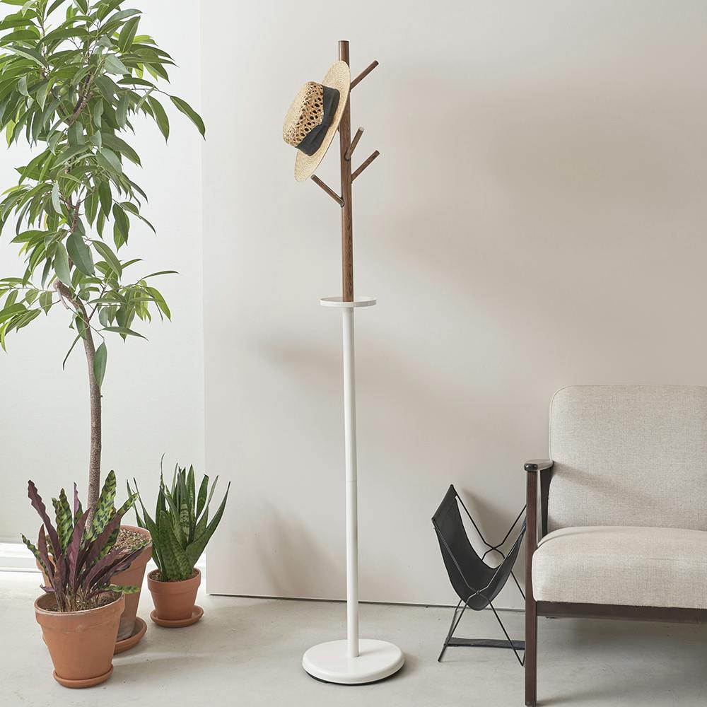 OVITAS ポールハンガー(ホワイト) 28.5×28.5×179cm 収納 ハンガーラック おしゃれ 2680068【別送品】