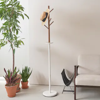 OVITAS ポールハンガー(ホワイト) 28.5×28.5×179cm 収納 ハンガーラック おしゃれ 2680068【別送品】