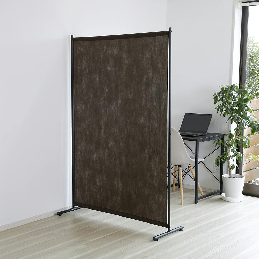 友澤木工 日本製 かんたん組立 木製パーテーション ブラウン 10台入り