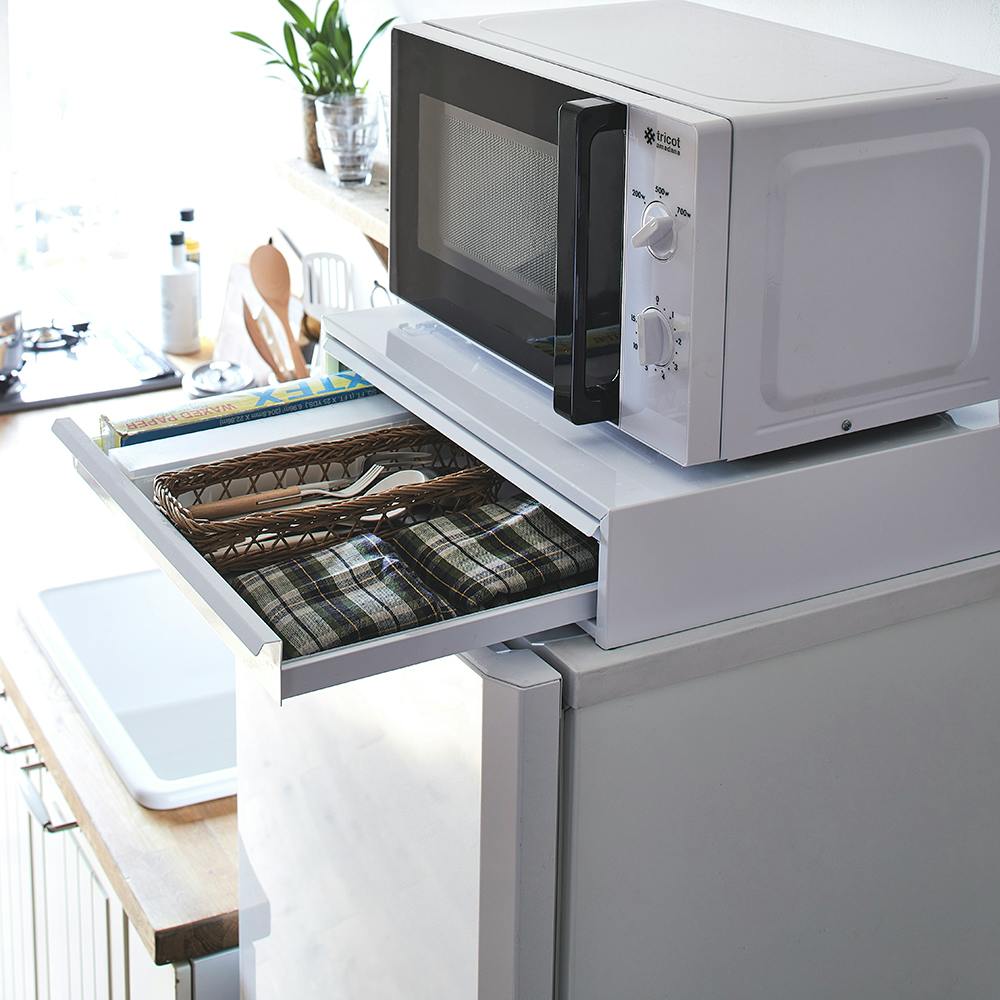 OVITAS キッチンサポートテーブル＆引き出し 45×40×10cm レンジ台