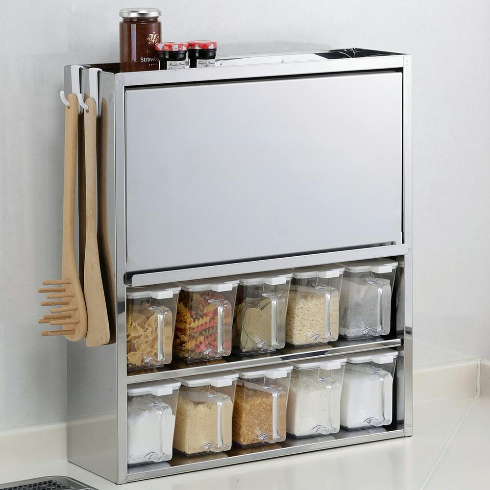 OVITAS �X�p�C�X���b�N10�t 46.5×14×52.5cm ���������b�N �L�b�`�����[ �������X�g�b�J�[ ���{�� 5110011 �L�b�`�����S���E�L���X�^�[�t�����S��