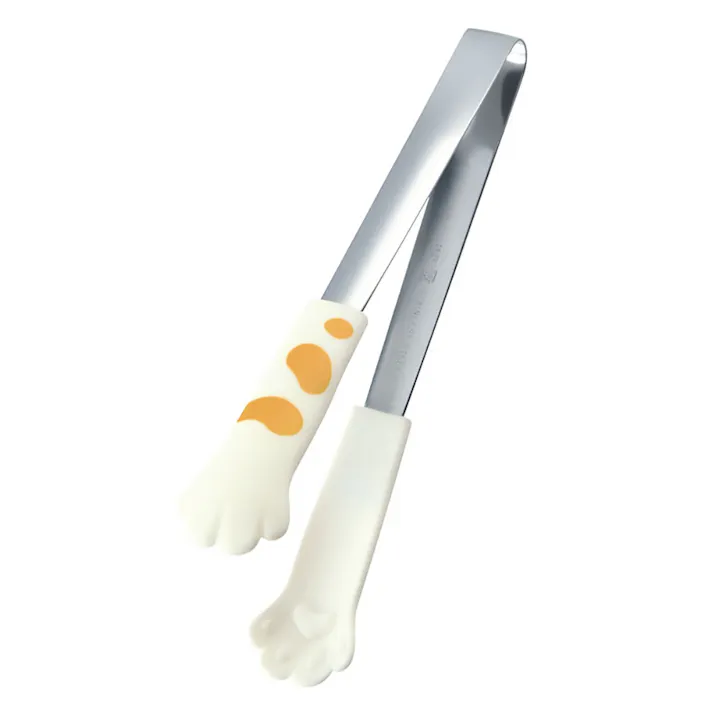 田辺金具 ちびにゃんこトング(白たま) 幅2×全長12cm(板厚0.1cm) 12本入 トング カラフル 日本製 9505369【別送品】