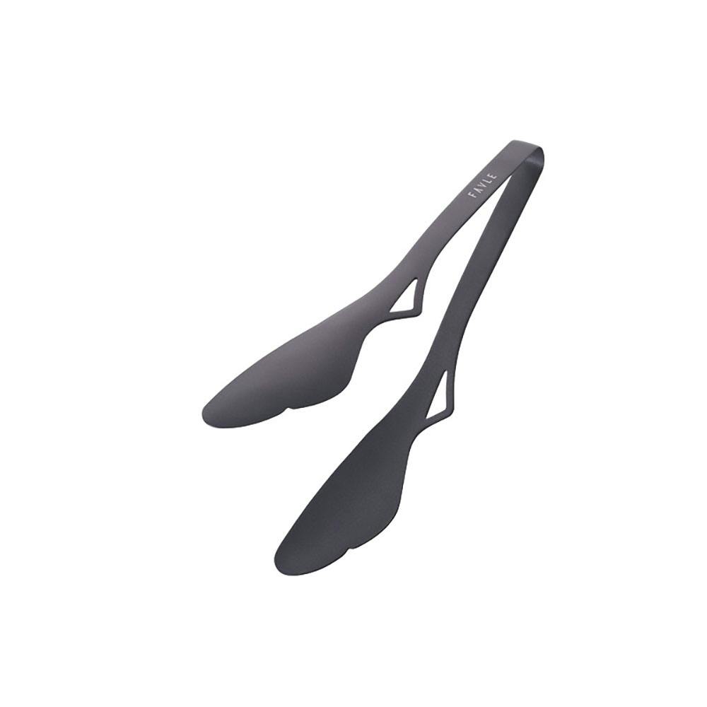 田辺金具 FAVLE スマートトング(蝶 ブラック 台紙タイプ) 幅5.4×全長24.5cm(板厚0.2cm) 12本入 トング シンプル 日本製 9505390【別送品】