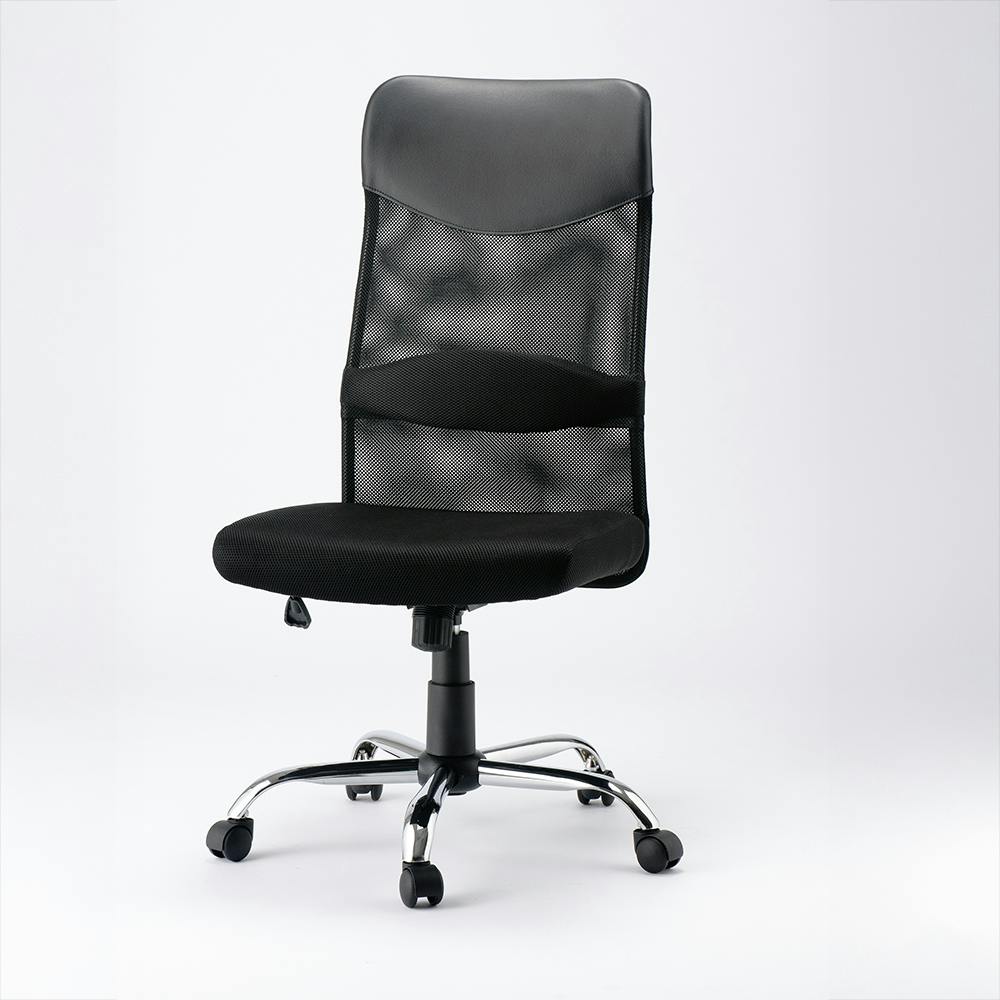 メッシュハイバックチェア START ブラック 56×62×105～113cm オフィスチェア パソコンチェア デスクチェア 5260087【別送品】