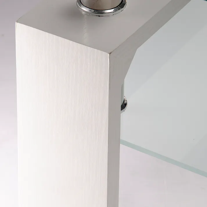 ガラスリビングテーブル ホワイト 96×50×42cm センターテーブル ガラステーブル ローテーブル 5260040【別送品】
