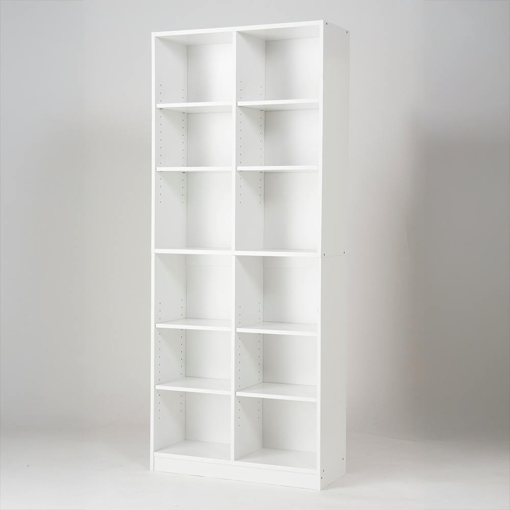 本棚 75幅 ホワイト 75×29.5×180cm 本棚 収納家具 ブックラック 5260059【別送品】