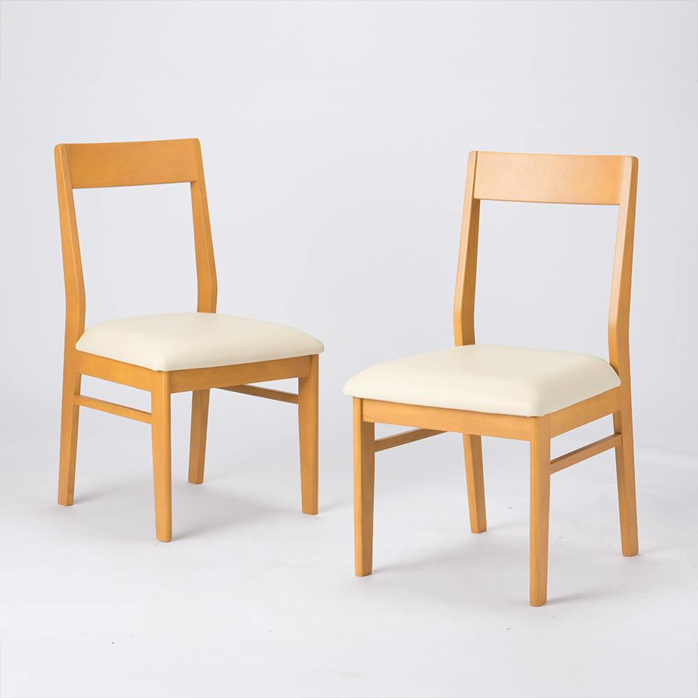 ダイニングチェア2脚セット 43×47.5×81cm ダイニングチェア 木製チェア チェア 5260015【別送品】