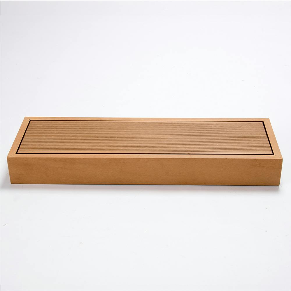 人工木ウッドデッキステップベース チーク 90×28×10.5cm ウッドデッキ ベランダ リフォーム 5260012【別送品】