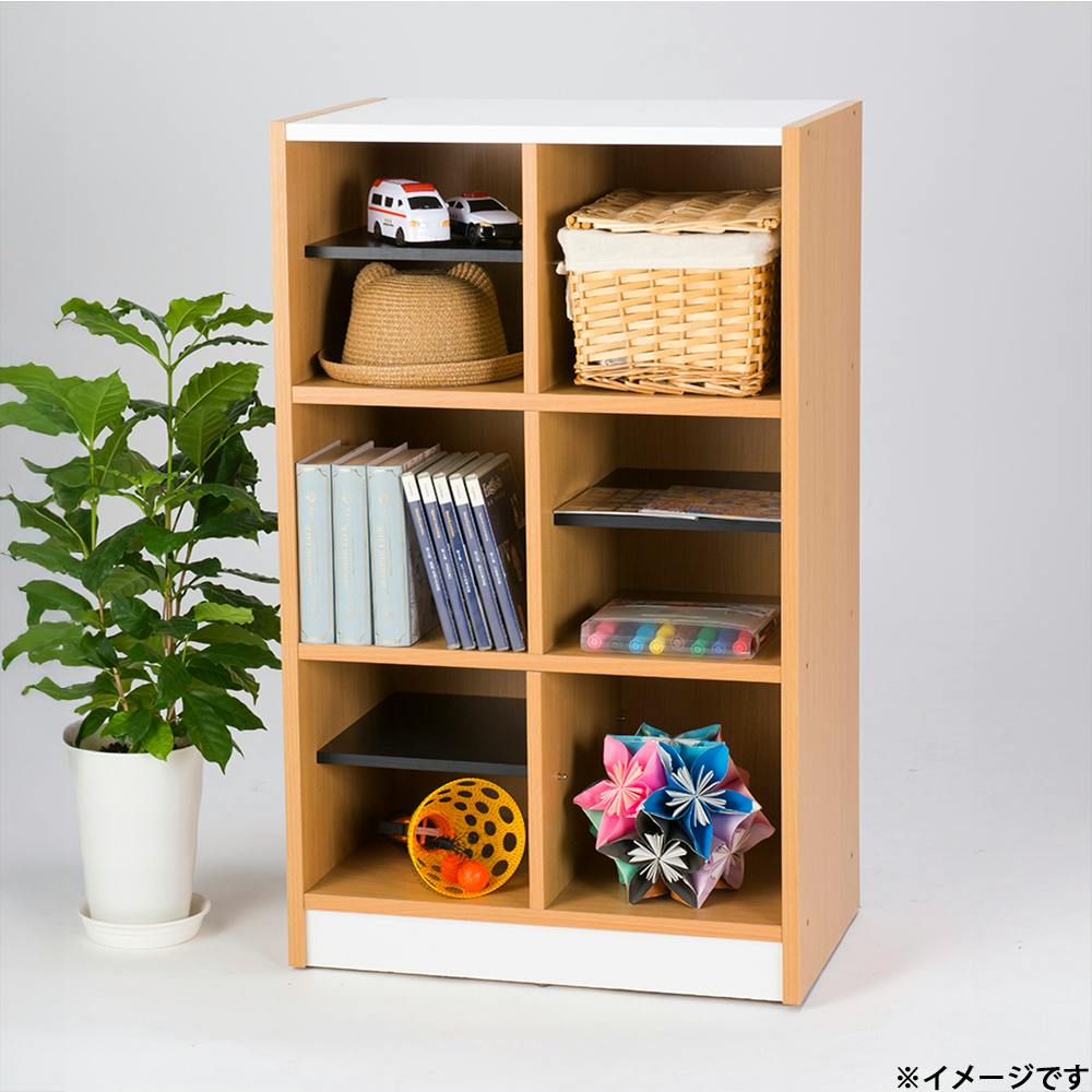 フリーラック 2列3段タイプ 55×35×90cm 玄関収納 スリッパラック