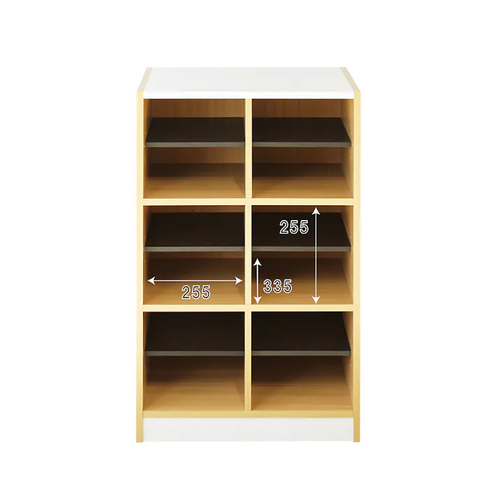 フリーラック 2列3段タイプ 55×35×90cm 玄関収納 スリッパラック シューズラック 5260069【別送品】