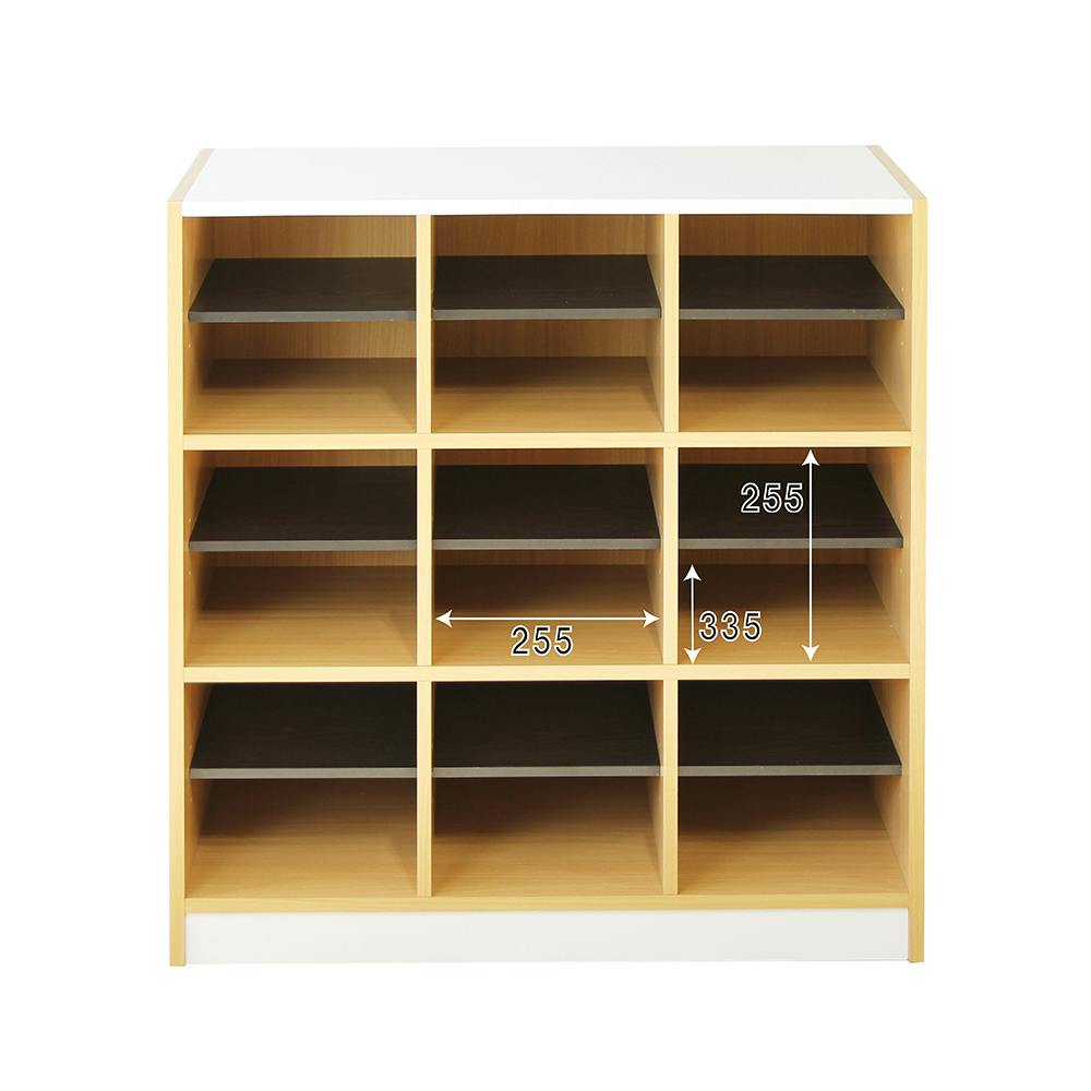 フリーラック 3列3段タイプ 82×35×90cm 玄関収納 スリッパラック