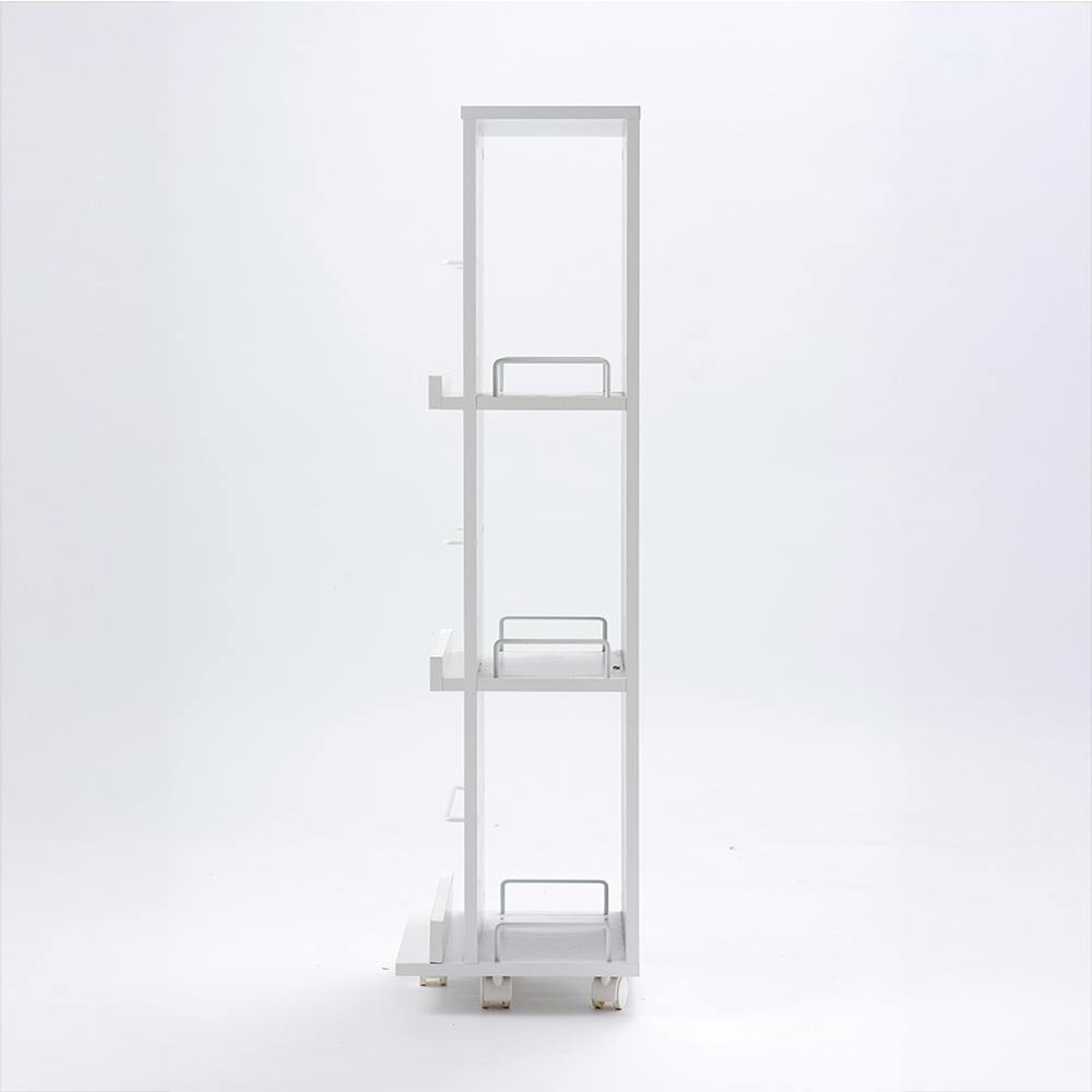 回転コレクションラック ホワイト 35×29×108cm ブックラック 回転