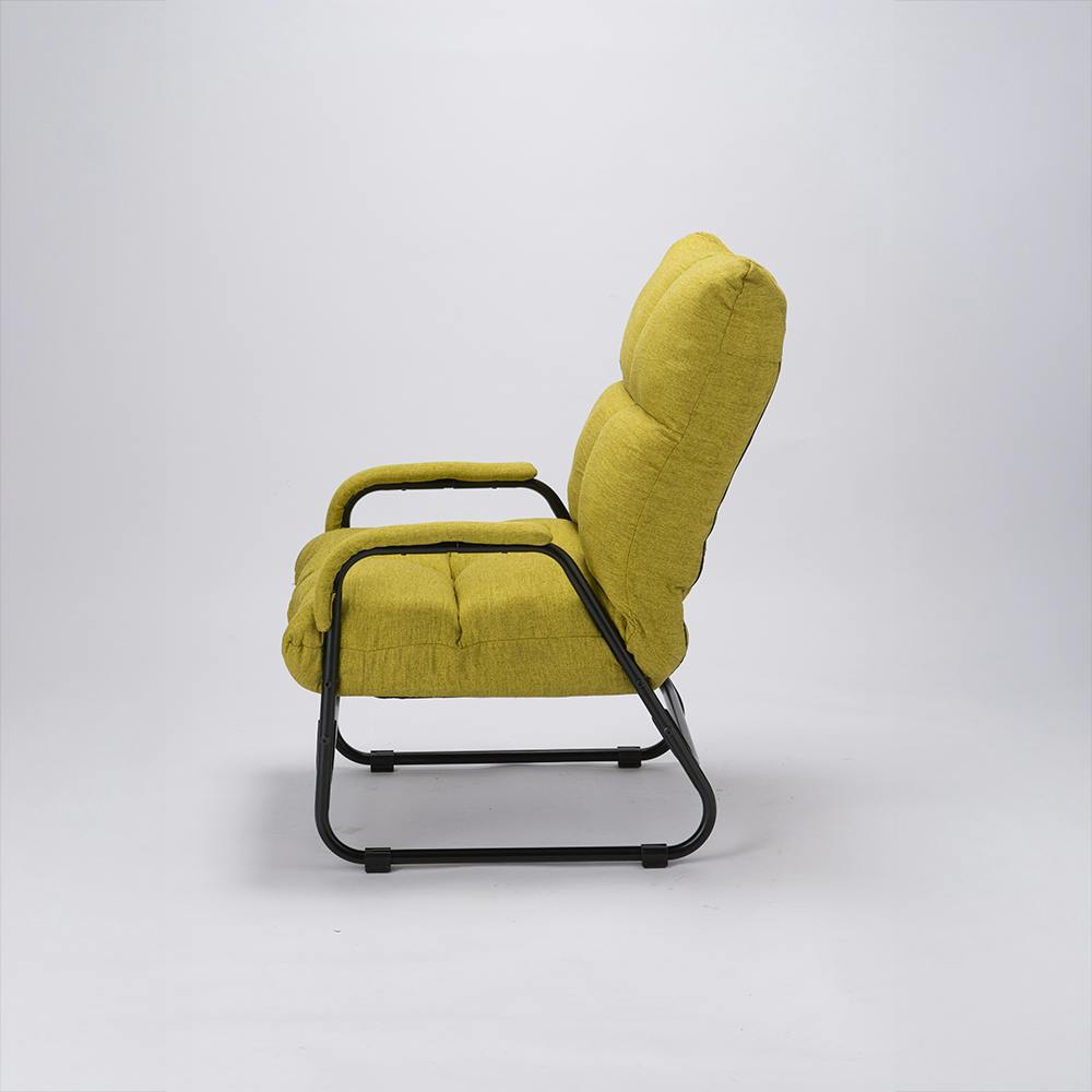 肘付き高座椅子 イエローグリーン 58×79～92×77～87.5cm 高座椅子