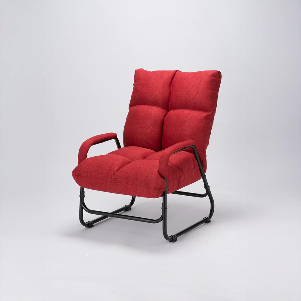 肘付き高座椅子 ワインレッド 58×79～92×77～87.5cm 高座椅子 リラックスチェア リビングチェア 5260032【別送品】