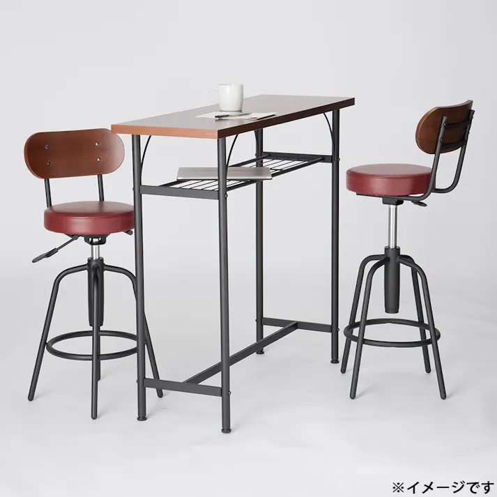 タム3点セット ワインレッド カウンターチェア カウンターテーブル カウンターチェア カウンターテーブル テーブルチェア 5260027【別送品】