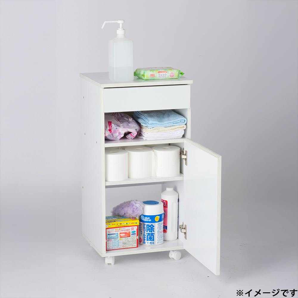 カーシェ ナチュラル 40×35×79.5cm 収納ボックス リビング収納 電話台