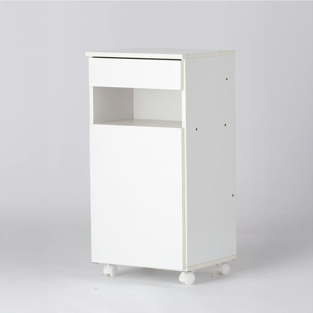 カーシェ ホワイト 40×35×79.5cm 収納ボックス リビング収納 電話台 5260067【別送品】