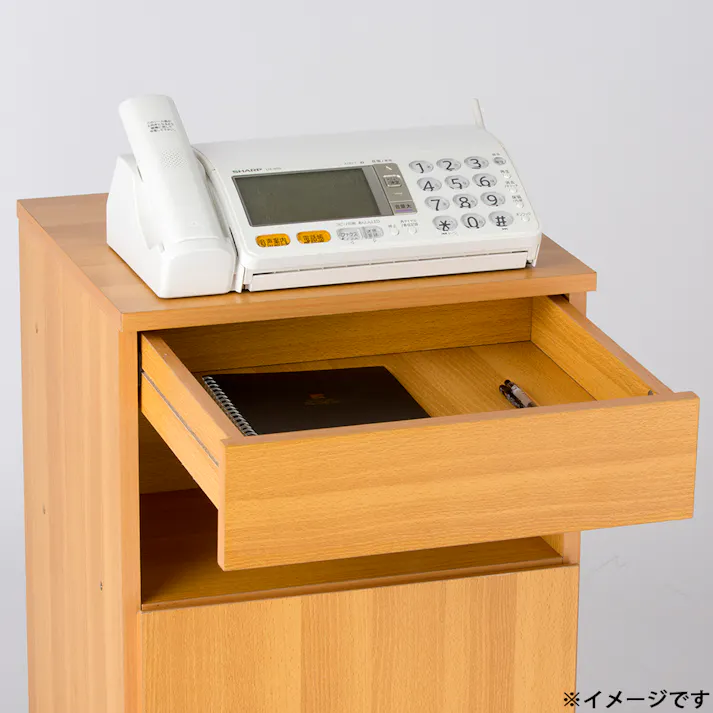 カーシェ ホワイト 40×35×79.5cm 収納ボックス リビング収納 電話台 5260067【別送品】