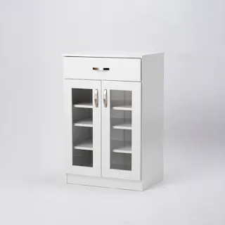 ロータイプ食器棚 59×40×90cm 食器棚 キッチン収納 リビング収納 5260065【別送品】