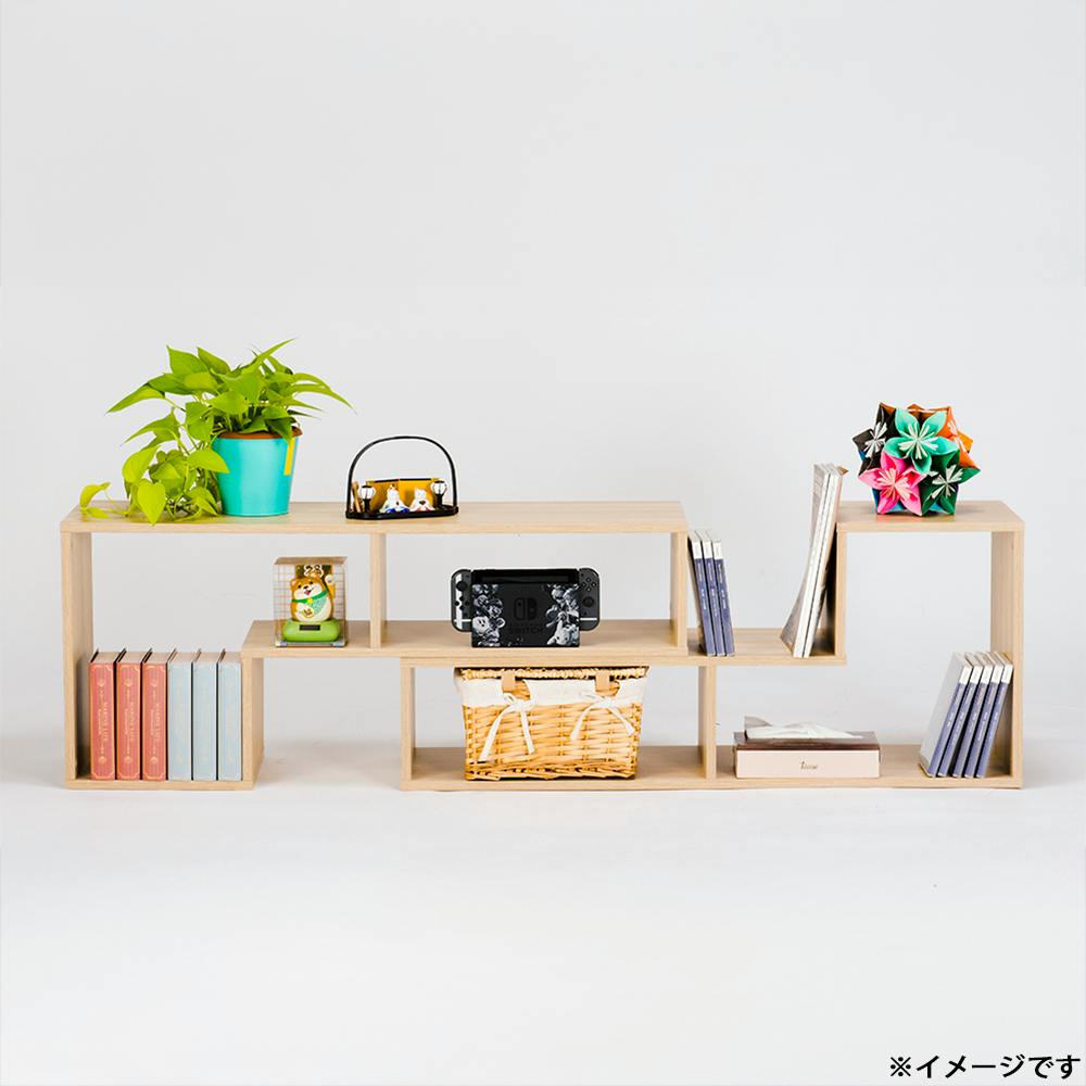 ジグザクテレビ台 ナチュラル 100～200×29.5×43cm テレビラック テレビ