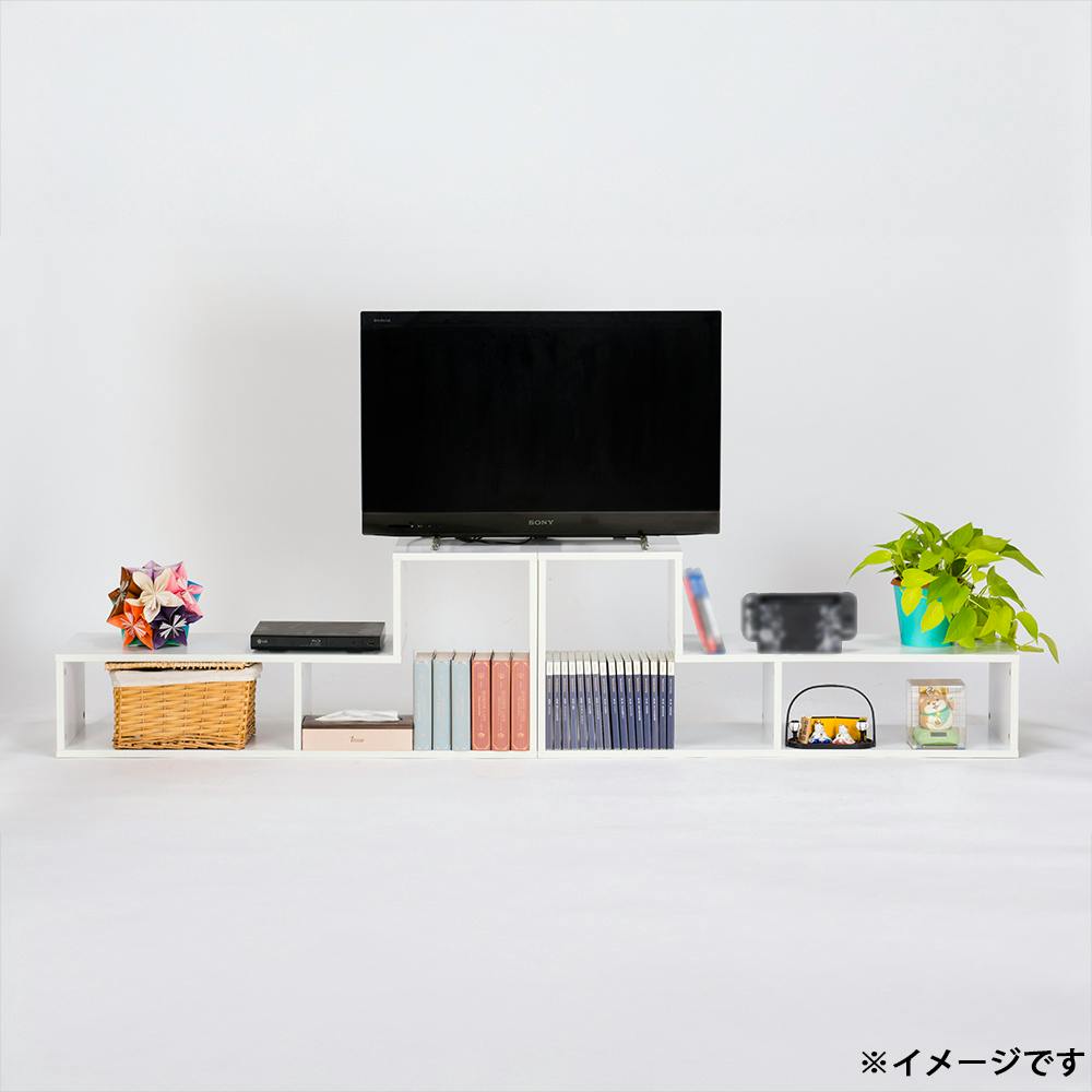 ジグザクテレビ台 ホワイト 100~200×29.5×43cm テレビラック テレビ台 ジグザクテレビ台 ホワイト 100~200×29.5×43cm テレビラック テレビ台