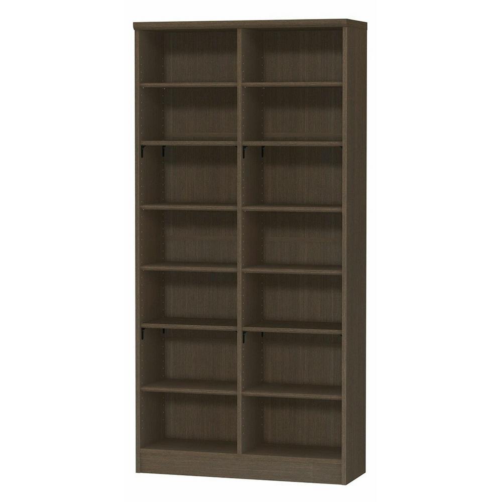 オープンラック W86.5×D31×H178cm ダークブラウン 本棚 シェルフ 収納