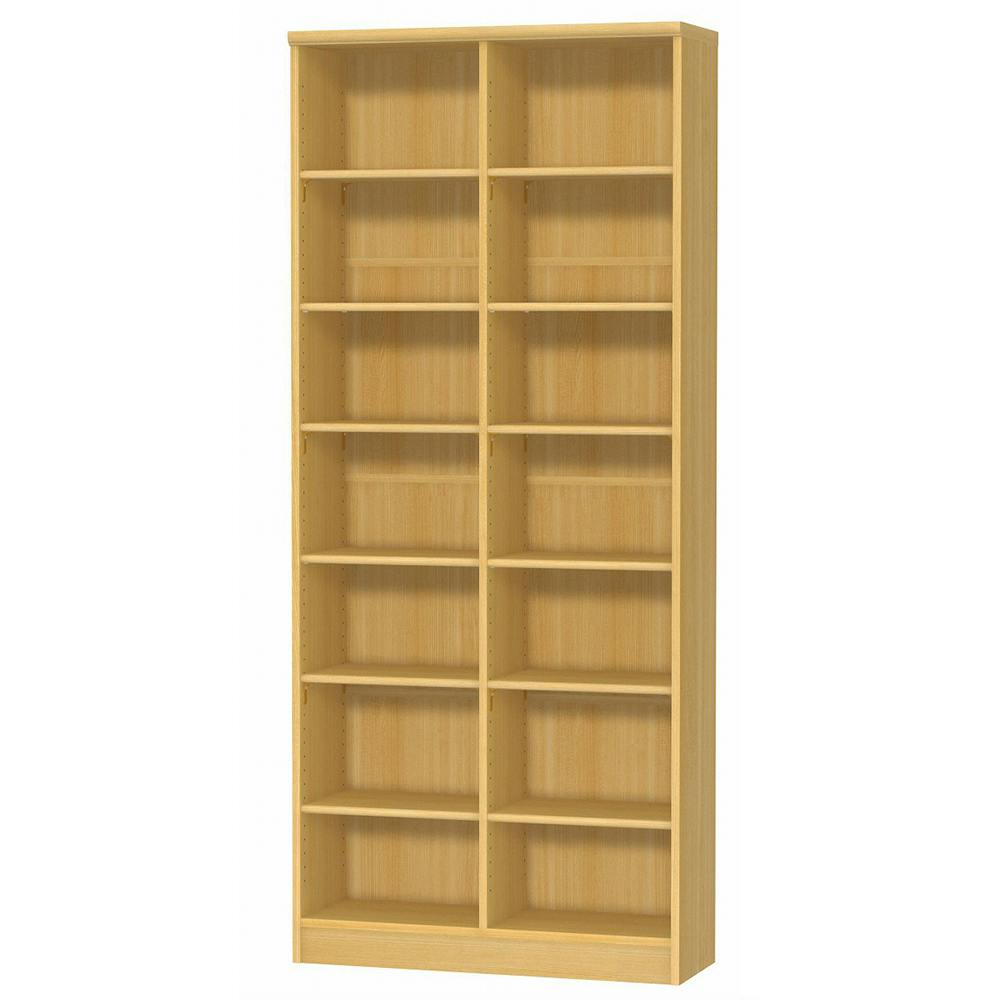オープンラック W86.5×D31×H200cm ナチュラル 本棚 シェルフ 収納 1121596【別送品】