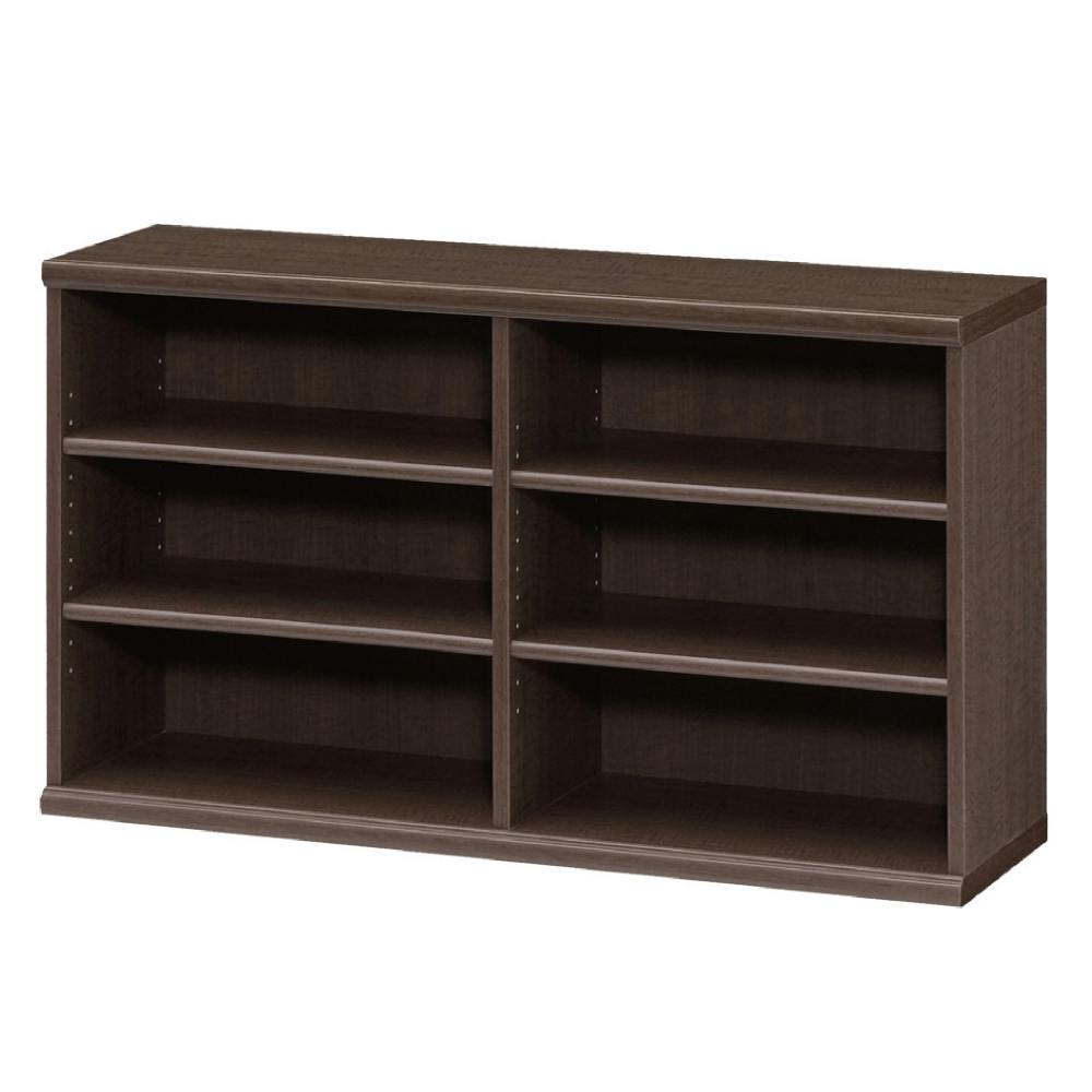 オープンラック W116.5×D31×H60cm ダークブラウン 本棚 シェルフ 収納 1121438【別送品】